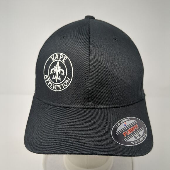 Vape Affliction Fitted Hat Black S/M Embroidered Solid Flexfit Yupoong - Picture 2 of 8